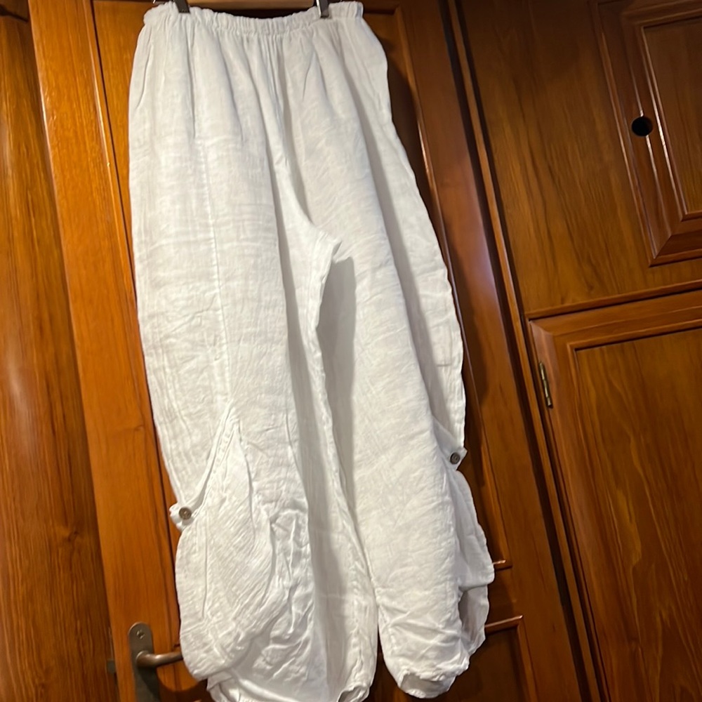 Linen full leg pants